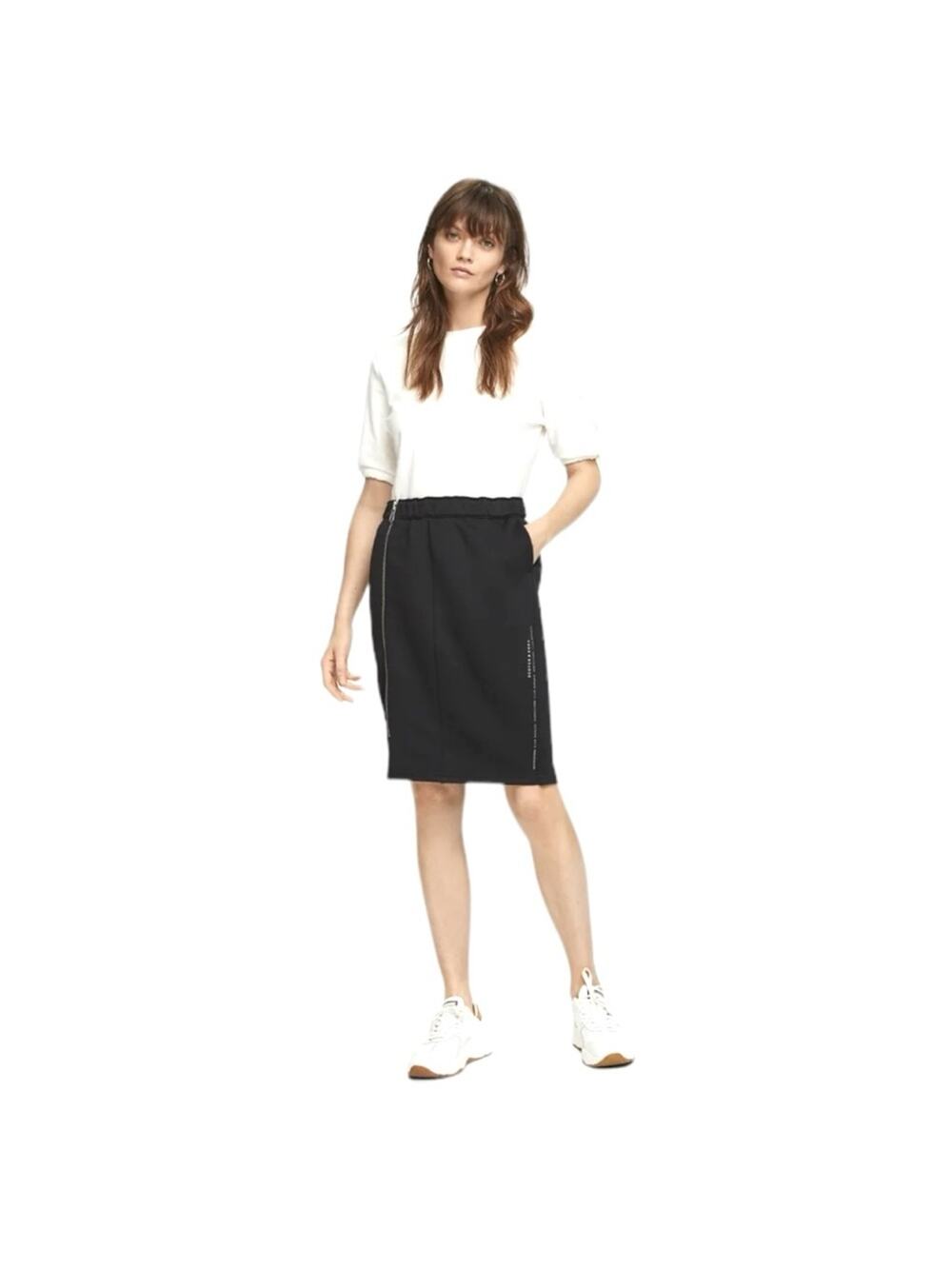 Scotch & Soda Side Zipper Sweat Skirt Black size XS